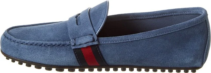 Gucci Web Suede Driver - Image 2