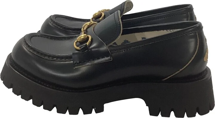 Gucci Women's Leather Horsebit & Bee Detail Chunky Loafer (Authentic Pre-Loved) - Image 2