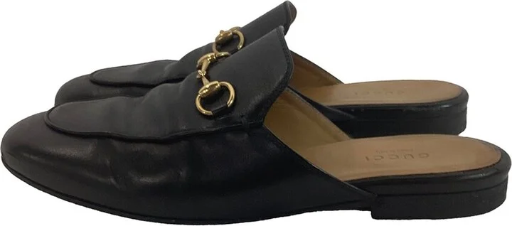 Gucci Women's Leather Princetown Horsebit-Detailed Slipper (Authentic Pre-Loved) - Image 2