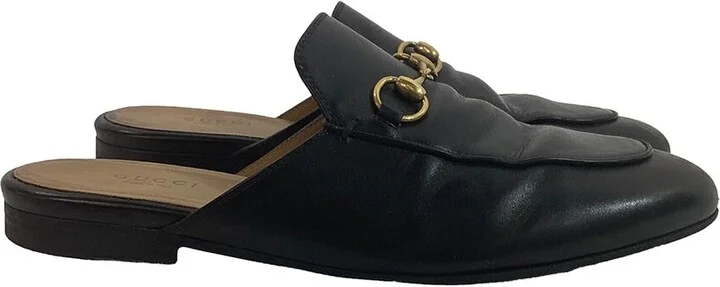 Gucci Women's Leather Princetown Horsebit-Detailed Slipper (Authentic Pre-Loved)