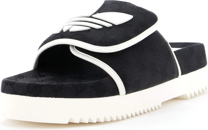 GUCCI x Adidas Men's Platform Slide Sandals GG Canvas