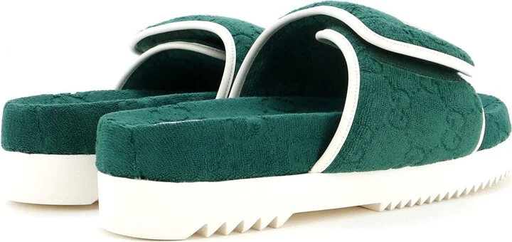 GUCCI x Adidas Men's Platform Slide Sandals Terry Cloth - Image 3