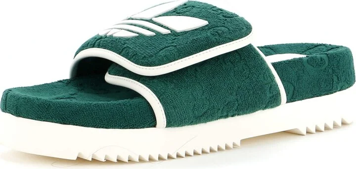 GUCCI x Adidas Men's Platform Slide Sandals Terry Cloth