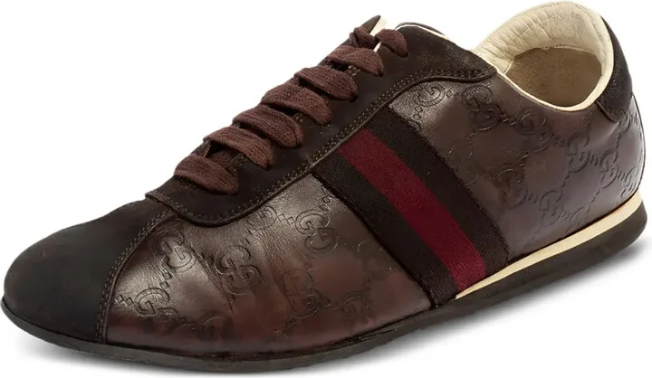 Guccissima-leather Web-stripe sneakers - Image 2