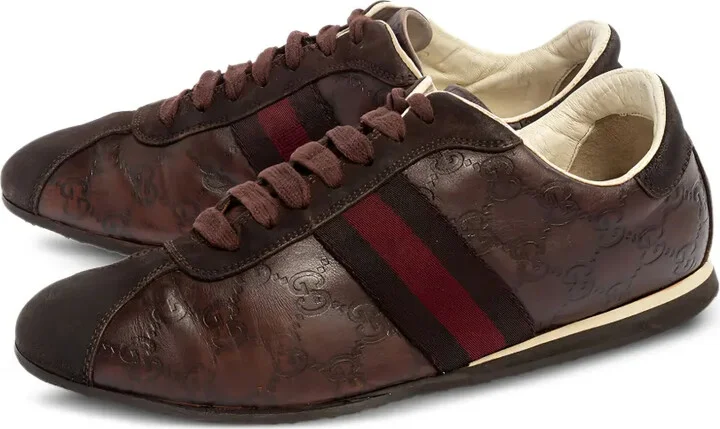Guccissima-leather Web-stripe sneakers - Image 3