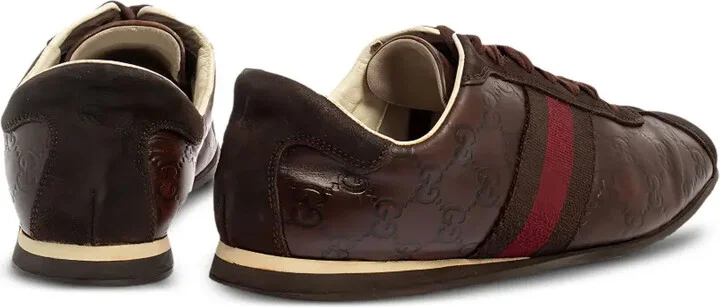 Guccissima-leather Web-stripe sneakers - Image 4
