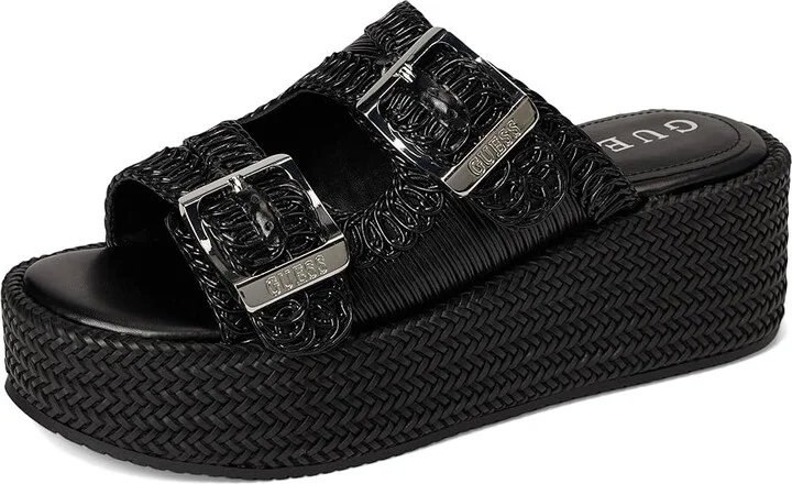 GUESS Binks Women's Wedge Shoes Black : 10 M, Rubber - Image 5