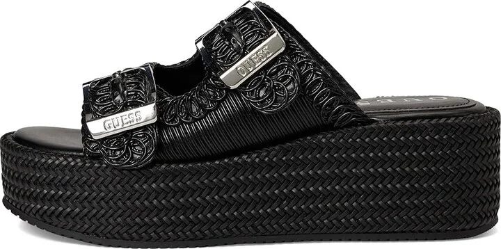 GUESS Binks Women's Wedge Shoes Black : 10 M, Rubber - Image 6
