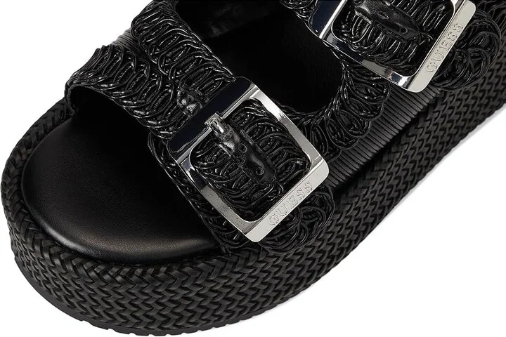 GUESS Binks Women's Wedge Shoes Black : 10 M, Rubber - Image 7