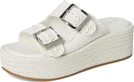 GUESS Binks Women's Wedge Shoes Ivory : 6 M, Rubber - Image 5