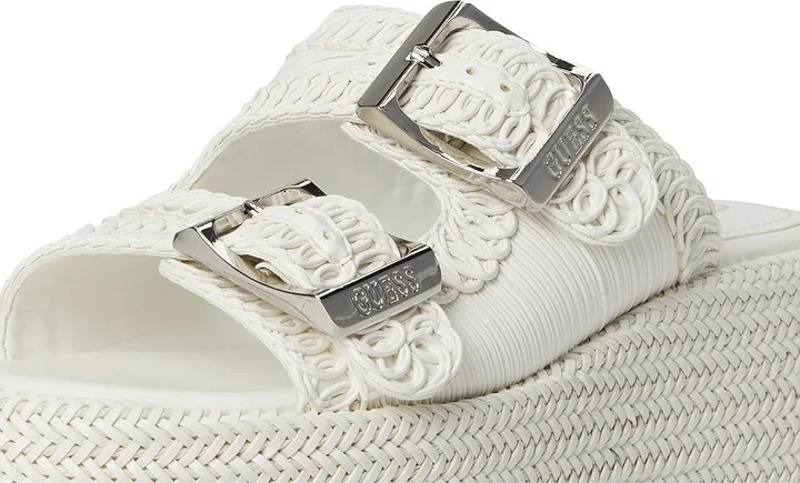 GUESS Binks Women's Wedge Shoes Ivory : 6 M, Rubber - Image 7