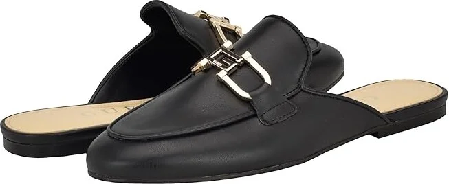 GUESS Bommiya Women's Flat Shoes Black : 5.5 M, Leather/Suede/Synthetic