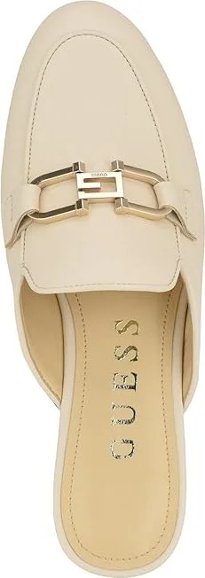 GUESS Bommiya Women's Flat Shoes Ivory : 5.5 M, Leather/Suede/Synthetic - Image 2