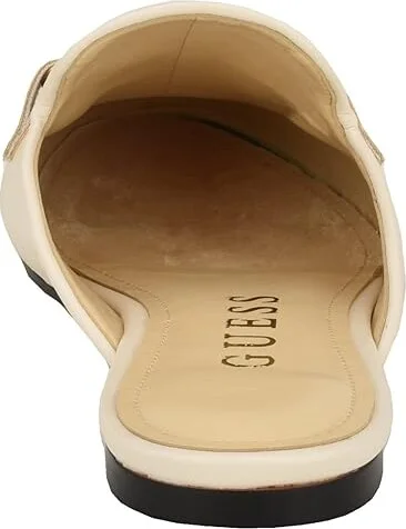 GUESS Bommiya Women's Flat Shoes Ivory : 5.5 M, Leather/Suede/Synthetic - Image 4