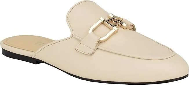 GUESS Bommiya Women's Flat Shoes Ivory : 5.5 M, Leather/Suede/Synthetic - Image 5