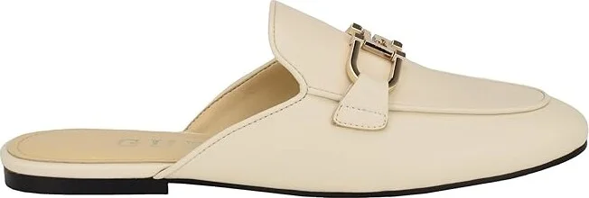 GUESS Bommiya Women's Flat Shoes Ivory : 5.5 M, Leather/Suede/Synthetic - Image 6