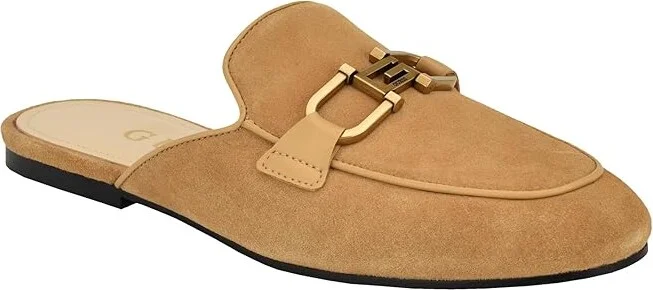 GUESS Bommiya Women's Flat Shoes Medium Natural : 6 M, Leather/Suede/Synthetic - Image 5