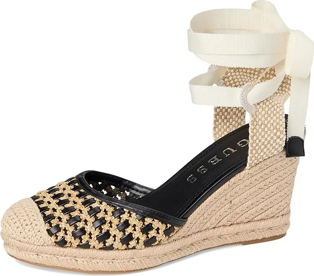 GUESS Cylenam Women's Wedge Shoes Black : 10 M, Synthetic - Image 5