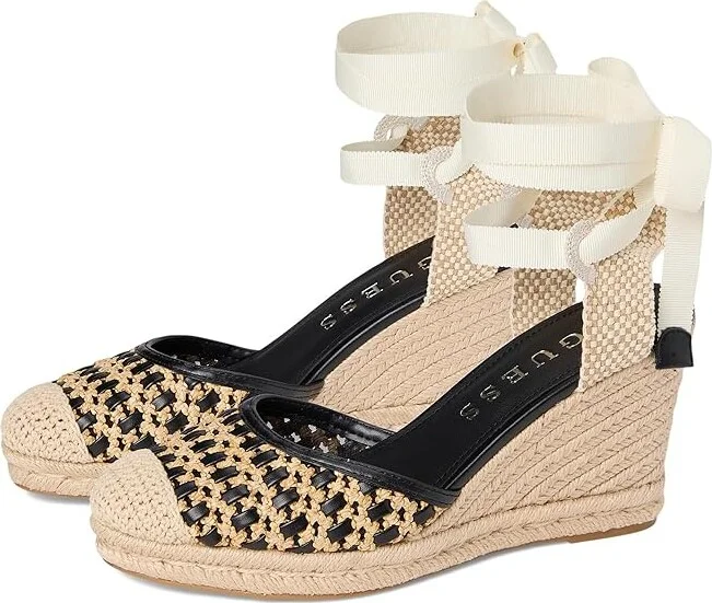 GUESS Cylenam Women's Wedge Shoes Black : 10 M, Synthetic