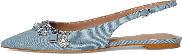 GUESS Daisee Women's Flat Shoes Light Blue Synthetic : 7 M, Rubber - Image 6