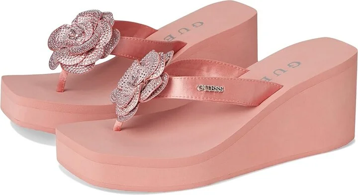 GUESS Damani Women's Wedge Shoes Light Pink : 10 M, Synthetic