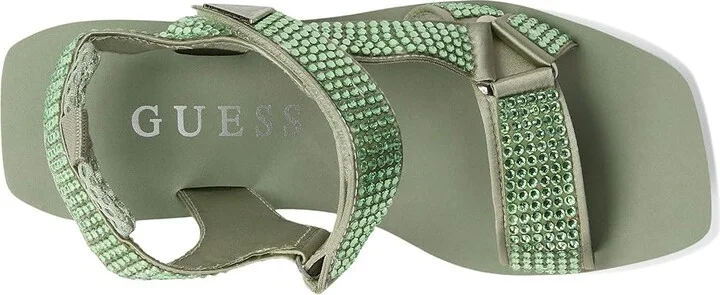 GUESS Dawsin Women's Sandals Light Green : 7 M, Synthetic - Image 2