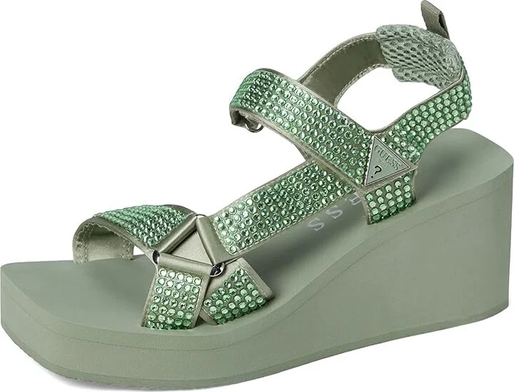 GUESS Dawsin Women's Sandals Light Green : 7 M, Synthetic - Image 5