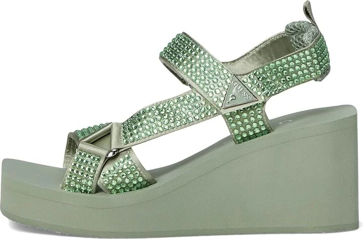 GUESS Dawsin Women's Sandals Light Green : 7 M, Synthetic - Image 6