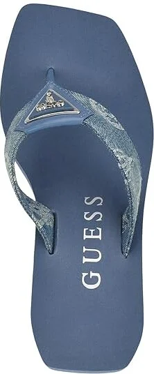 GUESS Demmey Women's Flat Shoes Dark Blue Denim : 9 M, Rubber - Image 2