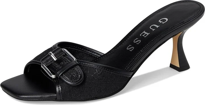 GUESS Dista Women's Sandals Black Logo : 9.5 M, Faux Leather/Textile - Image 5