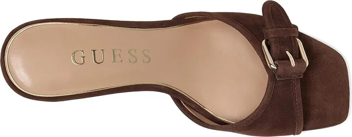 GUESS Dista Women's Sandals Dark Brown : 10 M, Faux Leather/Textile - Image 2