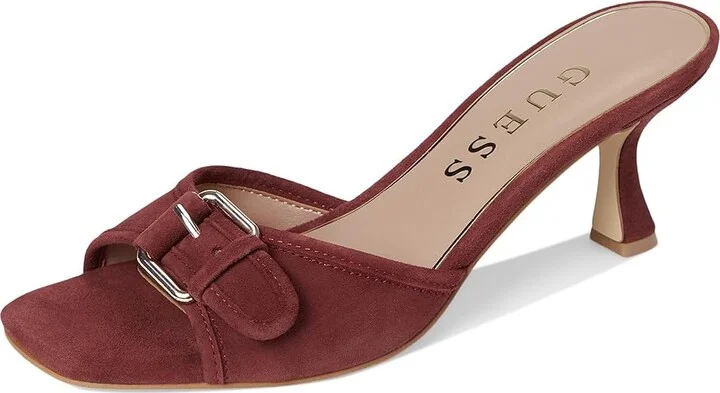 GUESS Dista Women's Sandals Dark Red : 6.5 M, Faux Leather/Textile - Image 5