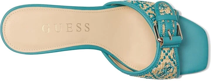 GUESS Dista Women's Sandals Light Blue : 5 M, Faux Leather/Textile - Image 2