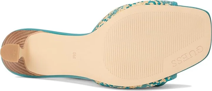 GUESS Dista Women's Sandals Light Blue : 5 M, Faux Leather/Textile - Image 3