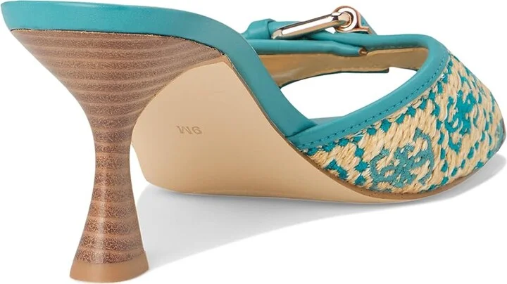 GUESS Dista Women's Sandals Light Blue : 5 M, Faux Leather/Textile - Image 4