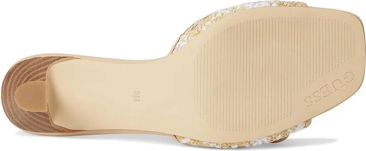 GUESS Dista Women's Sandals Light Natural 1 : 7 M, Faux Leather/Textile - Image 3