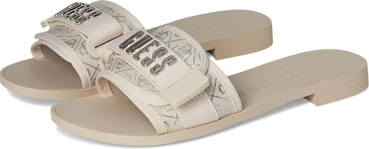 GUESS Elyze Women's Sandals Light Natural : 8 M, Synthetic