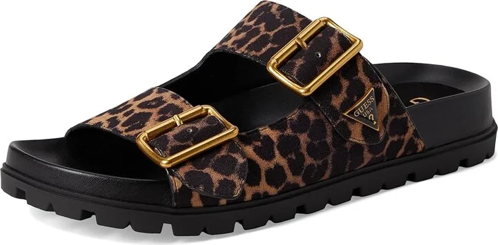 GUESS Fasten Women's Wedge Shoes Leopard Suede : 7 M, Rubber/Suede - Image 5