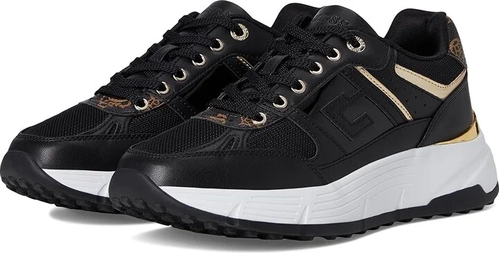 GUESS Fonzi Women's Shoes Black Synthetic : 6.5 M, Rubber