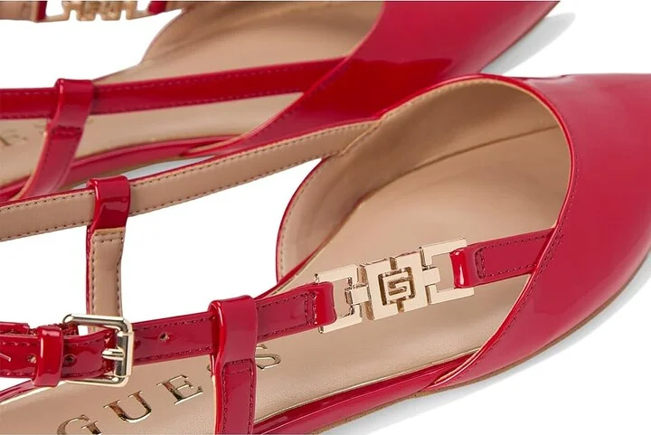 GUESS Franie Women's Flat Shoes Red Synthetic : 7.5 M, Rubber - Image 7