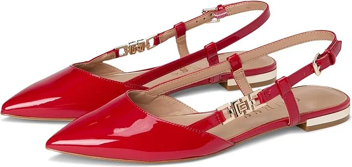 GUESS Franie Women's Flat Shoes Red Synthetic : 7.5 M, Rubber