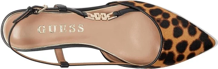 GUESS Franiely Women's Flat Shoes Brown Genuine Cow Leather : 8 M, Rubber - Image 2