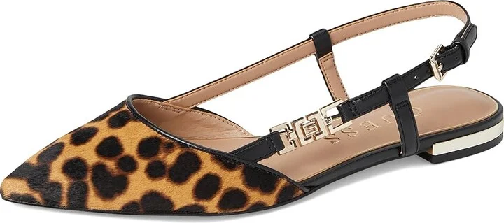 GUESS Franiely Women's Flat Shoes Brown Genuine Cow Leather : 8 M, Rubber - Image 5