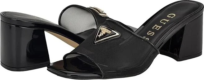GUESS Gables Women's Sandals Black : 8 M, Synthetic