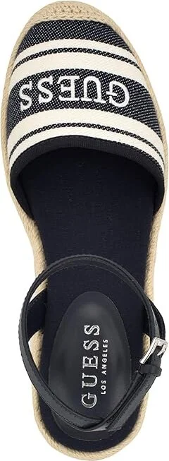 GUESS GWMarens Women's Sandals Dark Blue/White : 9 M, Leather/Rubber - Image 2