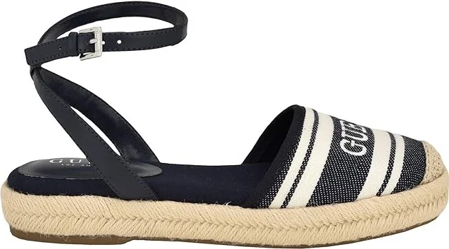 GUESS GWMarens Women's Sandals Dark Blue/White : 9 M, Leather/Rubber - Image 4