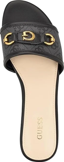 GUESS Hammi Women's Sandals Black Logo : 6.5 M, Synthetic/Textile - Image 2