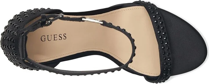 GUESS Kabaile Women's Sandals Black Satin : 9.5 M, Satin/Synthetic - Image 2