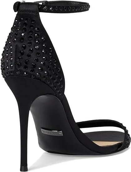 GUESS Kabaile Women's Sandals Black Satin : 9.5 M, Satin/Synthetic - Image 4