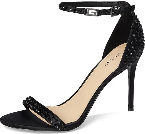 GUESS Kabaile Women's Sandals Black Satin : 9.5 M, Satin/Synthetic - Image 5
